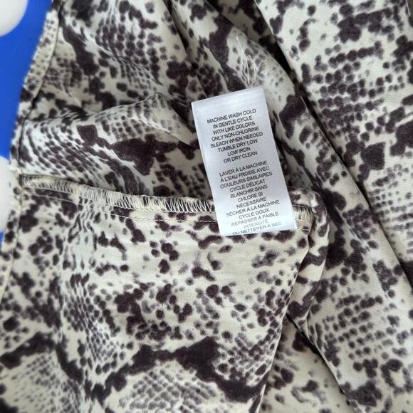 Tahari Womens Medium Button Front Snake Print Shirt - Picture 5 of 7